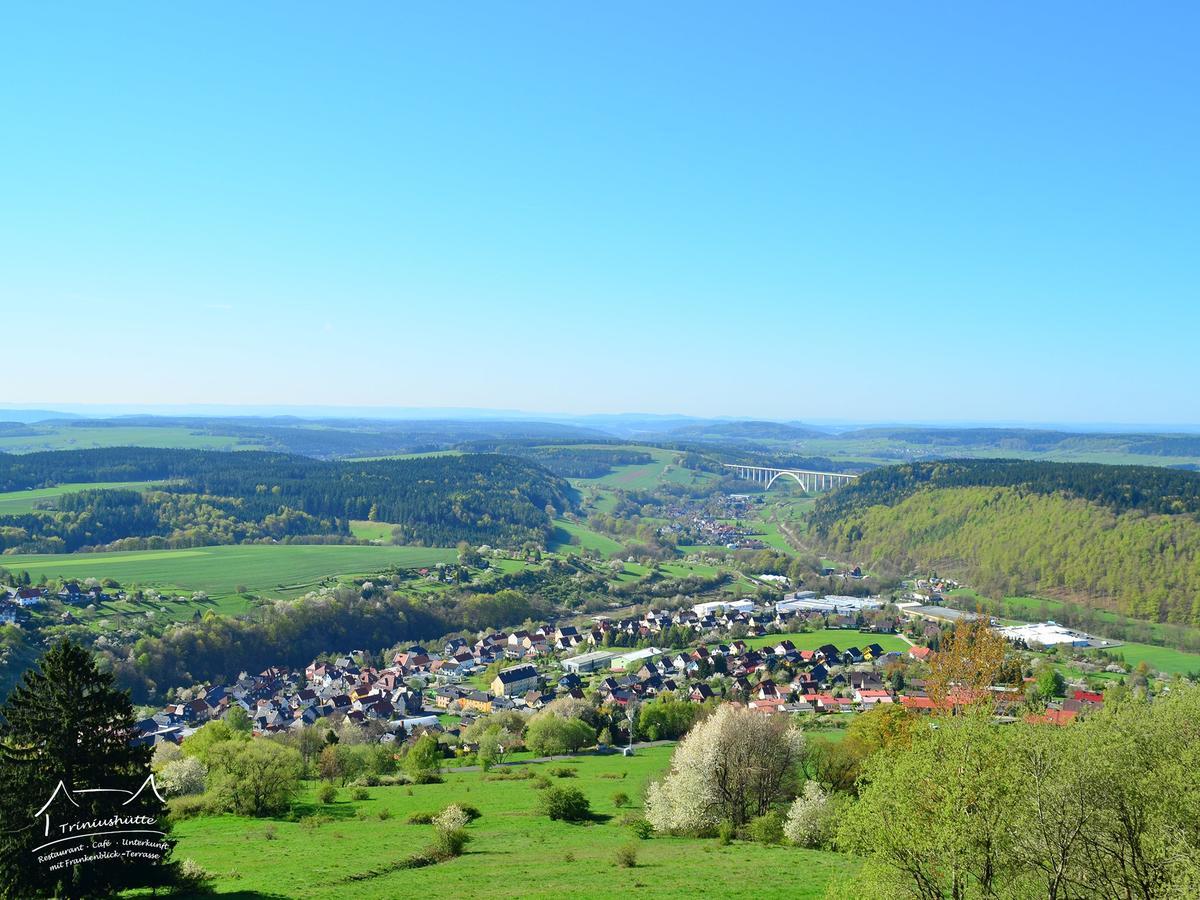 Die Triniushuette "Thueringens Schoenste Aussicht" Rauenstein 객실 사진